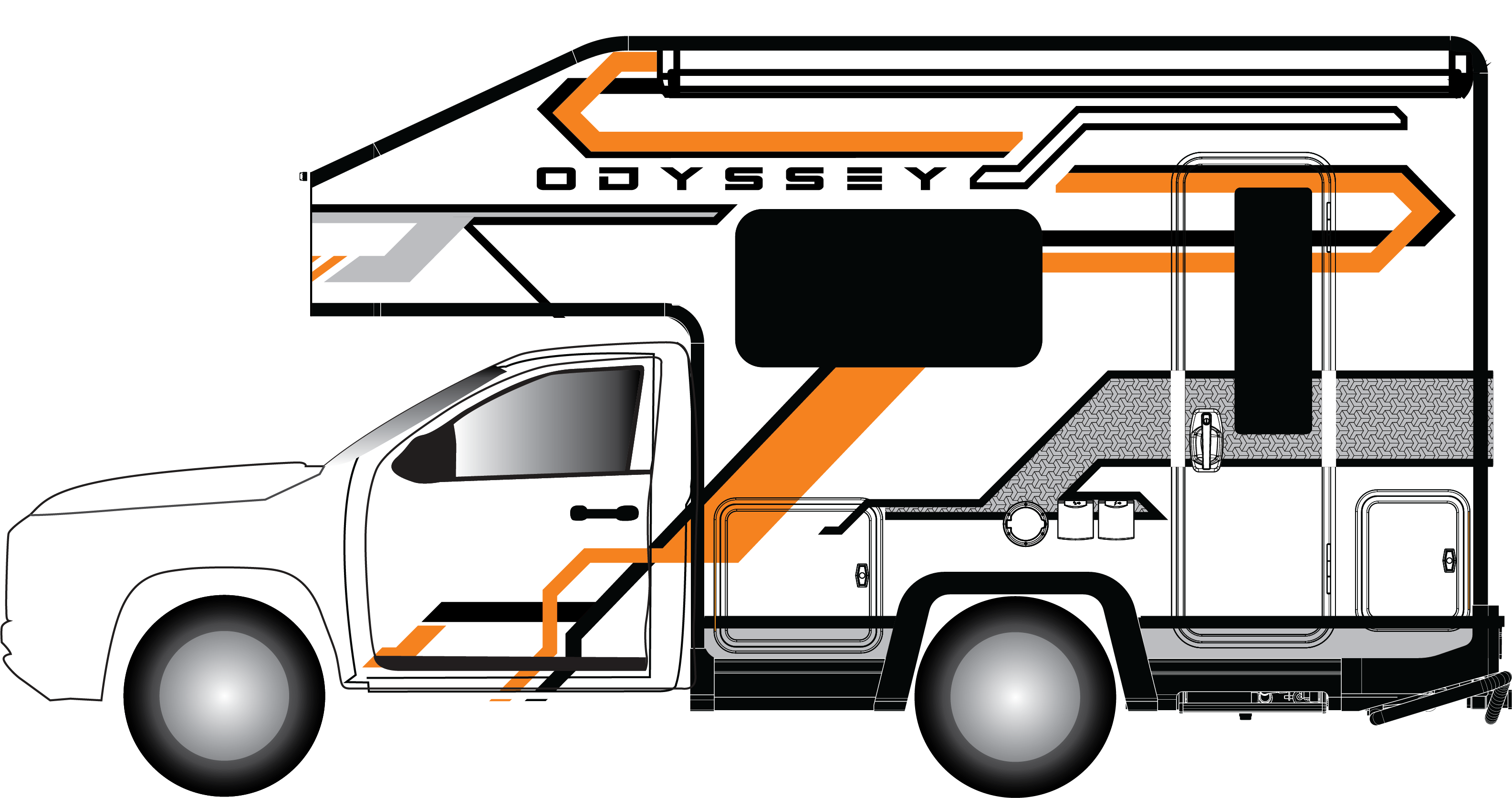 Design C — Orange Pulse Left Side